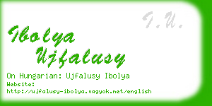 ibolya ujfalusy business card